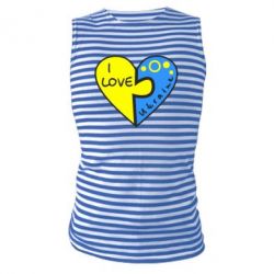 Майка-тельняшка I love Ukraine пазлы - PrintSalon