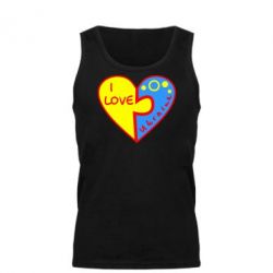 Мужская майка I love Ukraine пазлы - PrintSalon