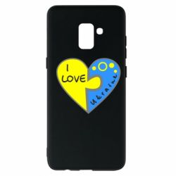 Чехол для Samsung A8+ 2018 I love Ukraine пазлы - PrintSalon