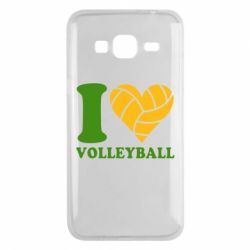 Чехол для Samsung J3 2016 I love volleyball - PrintSalon