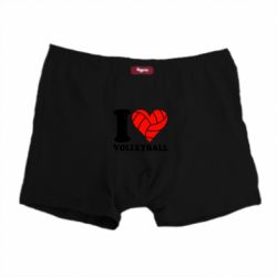 Трусы-боксеры I love volleyball - PrintSalon