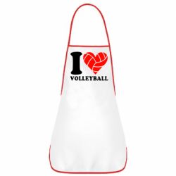 Фартук I love volleyball - PrintSalon