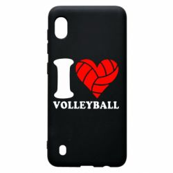 Чехол для Samsung A10 I love volleyball - PrintSalon