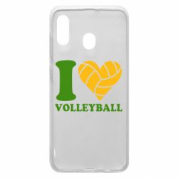 Чехол для Samsung A20 I love volleyball - PrintSalon