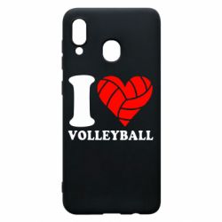 Чехол для Samsung A30 I love volleyball - PrintSalon