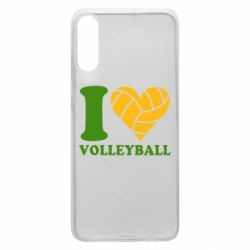 Чехол для Samsung A70 I love volleyball - PrintSalon