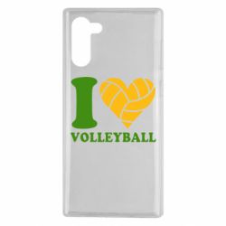 Чехол для Samsung Note 10 I love volleyball - PrintSalon