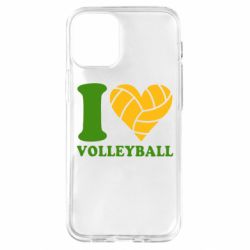Чохол для iPhone 12 mini I love volleyball-PrintSalon Чохол для iPhone 12 mini I love volleyball