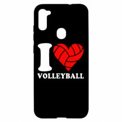 Чехол для Samsung A11/M11 I love volleyball - PrintSalon