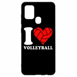Чехол для Samsung A21s I love volleyball - PrintSalon