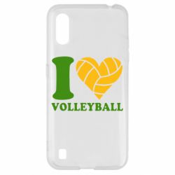 Чехол для Samsung A01/M01 I love volleyball - PrintSalon