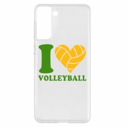 Чехол для Samsung S21+ I love volleyball-PrintSalon Чехол для Samsung S21+ I love volleyball