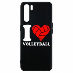 Чехол для Oppo A91/Reno3 I love volleyball - PrintSalon
