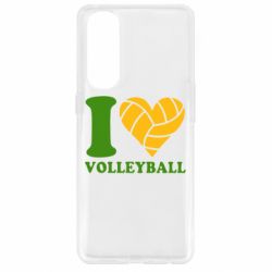 Чехол для Oppo Reno 4 Pro I love volleyball - PrintSalon