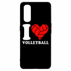 Чехол для Oppo Find X2 I love volleyball - PrintSalon