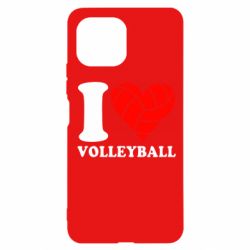 Чехол для Xiaomi Mi11 Lite I love volleyball - PrintSalon
