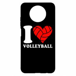 Чехол для Xiaomi Redmi Note 9 5G/Redmi Note 9T I love volleyball - PrintSalon