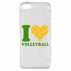 Чехол для iPhone5/5S/SE I love volleyball - PrintSalon