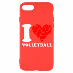 Чехол для iPhone SE 2022 I love volleyball - PrintSalon