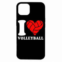 Чехол для iPhone 14 I love volleyball - PrintSalon