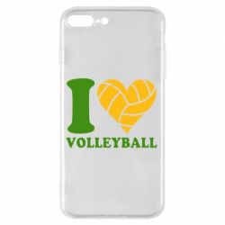 Чехол для iPhone 7 Plus I love volleyball - PrintSalon
