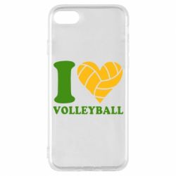 Чехол для iPhone 8 I love volleyball - PrintSalon