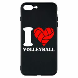 Чехол для iPhone 8 Plus I love volleyball - PrintSalon