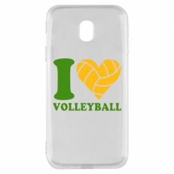 Чехол для Samsung J3 2017 I love volleyball - PrintSalon