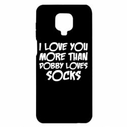 Чехол для Xiaomi Redmi Note 9S/9Pro/9Pro Max I love you more than Dobby loves socks - PrintSalon
