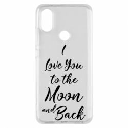 Чехол для Xiaomi Mi A2 I love you to the moon and back - PrintSalon