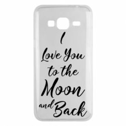 Чехол для Samsung J3 2016 I love you to the moon and back - PrintSalon