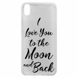 Чехол для Xiaomi Redmi 7A I love you to the moon and back - PrintSalon