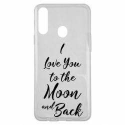 Чехол для Samsung A20s I love you to the moon and back - PrintSalon