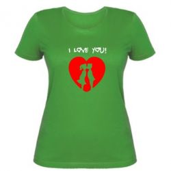 Женская футболка I love you - PrintSalon