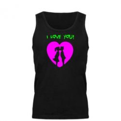 Мужская майка I love you - PrintSalon