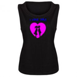 Женская майка I love you - PrintSalon