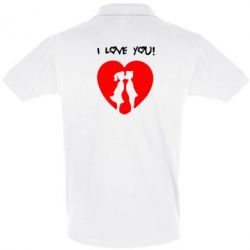 Мужское поло I love you - PrintSalon