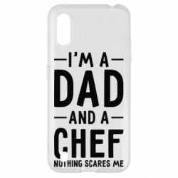 Чехол для Samsung A01/M01 I'm a dad and a chef, nothing scares me - PrintSalon