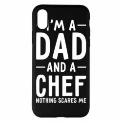 Чехол для iPhone X/Xs I'm a dad and a chef, nothing scares me - PrintSalon
