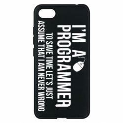 Чехол для Xiaomi Redmi 6A I'm a programmer to save time let's just assume i'm never wrong - PrintSalon