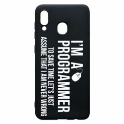 Чехол для Samsung A20 I'm a programmer to save time let's just assume i'm never wrong - PrintSalon