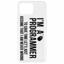 Чехол для Oppo Reno 4 Lite I'm a programmer to save time let's just assume i'm never wrong