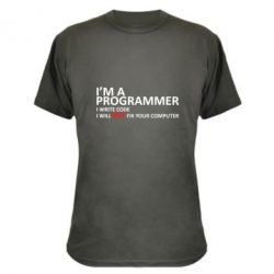 Камуфляжная футболка I'm a programmer - PrintSalon