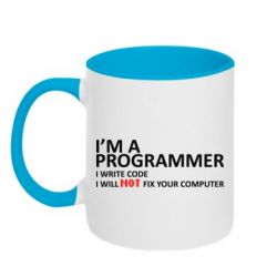 Чашка двокольорова I'm a programmer