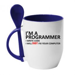 Чашка с ложкой I'm a programmer - PrintSalon