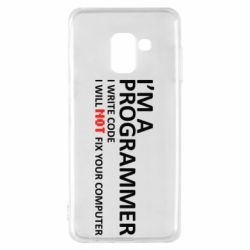 Чехол для Samsung A8 2018 I'm a programmer