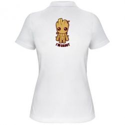 Женское поло I'm groot - PrintSalon