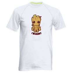 Мужская футболка для спорта I'm groot - PrintSalon
