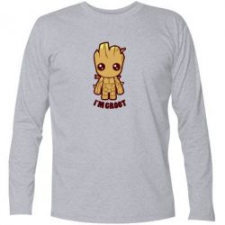 Футболка с длинным рукавом I'm groot - PrintSalon