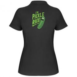 Женское поло I'm Pickle Rick! - PrintSalon